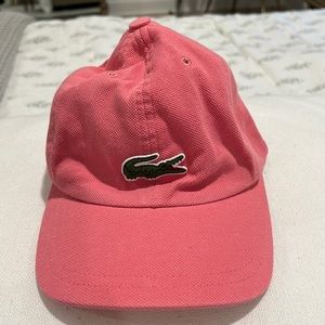 Coral Lacoste hat